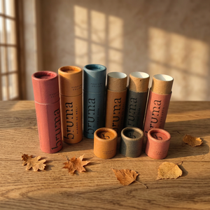 Tube en papier kraft brun compostable, impression personnalisée sur la surface, pour les fournitures de cosmétiques solides artisanaux - Product Image 1