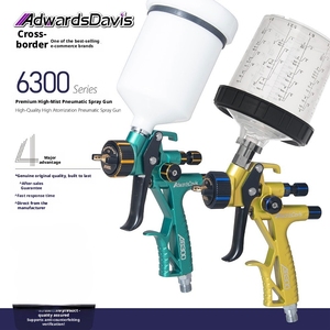 Pistola de Pulverización de Pintura por Gravedad AdvertsDavis A6300, Aleación de Aluminio, Color Amarillo con Vaso Blanco - Product Image 2