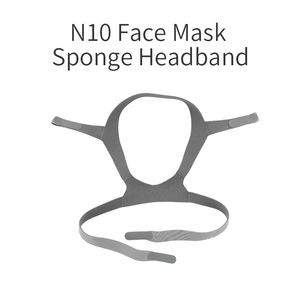 Sangle de tête compatible <span class=keywords><strong>ResMed</strong></span> N10 pour masque CPAP, rembourrée en éponge, en nylon et élasthanne, réutilisable, prête pour clip magnétique - Product Image 2