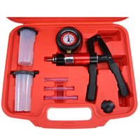 Kit de purge de frein à pompe manuelle en aluminium 21 pièces avec testeur de pression sous vide et plage de 0 à -30 psi, outil automobile