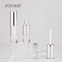 Recién llegado, embalaje de brillo de labios de plata metálica, contenedor de esmalte de labios de lujo redondo, embalaje cosmético personalizado