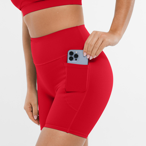 Shorts de sport Vractive en Spandex/Nylon, taille élastique personnalisée, mi-longs, pour femmes, extensibles dans quatre directions - Product Image 5