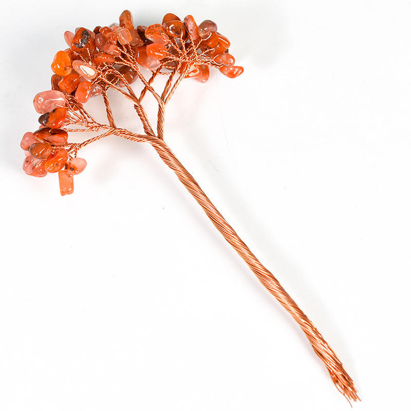 Grande branche d'agate rouge