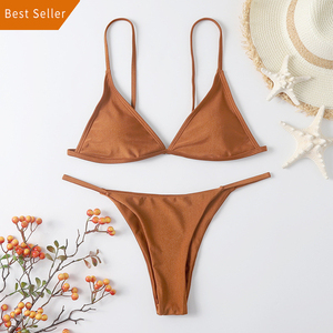 <span class=keywords><strong>Bikini</strong></span> brasileño con Tanga para mujer, de 4 colores traje de baño, Sexy, 2021 - Product Image 5