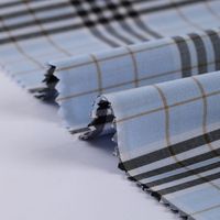 Tissu en coton au mètre tissu pour chemise à carreaux couleur unie fil de coton teint flanelle tissu à carreaux en coton vente en gros