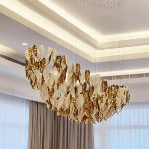 ODM OEM hôtel lampe créative cuisine salle à manger nordique led luxe moderne or lustre suspension - Product Image 1