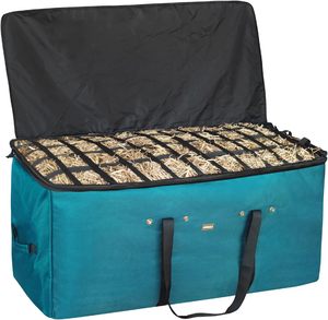 Bolsa de almacenamiento de pacas de heno de muestra gratis, resistente 1200D, resistente, bolsa de heno para alimentación de caballos de cabra, tela a prueba de agua, bolsa de pacas de nailon para Cabra - Product Image 1