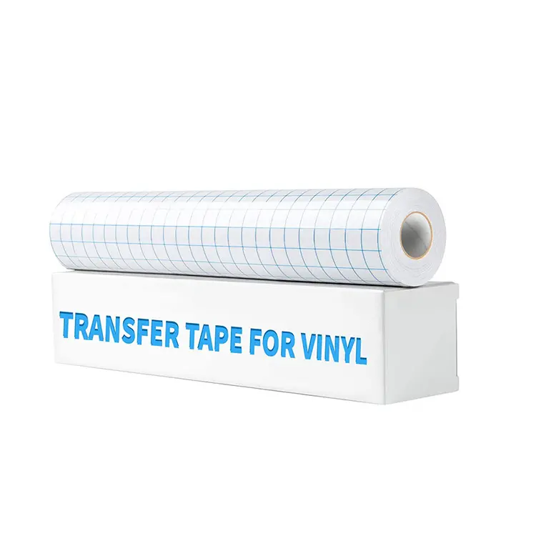 Clear Vinyl Transfer Paper Tape Roll Clear W/Blue Alignment Grid-Aplikasi Transfer Tape Roll untuk Vinyl