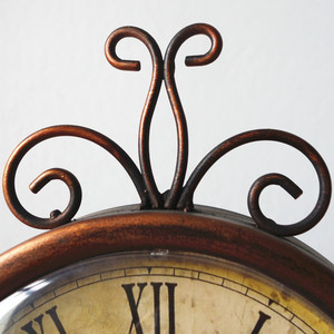 Jam Meja Dekoratif Bulat Gaya Steampunk Eropa Vintage dengan Mesin Quartz, Hiasan Kamar Tidur, Ornamen Personal, Lintas Negara