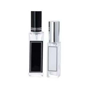 Botella de Perfume Rectangular de Vidrio al por Mayor, 5ml 10ml 15ml, con Tapa de Aluminio Negra, Dorada o Plateada, Atomizador de Perfume Vacío - Product Image 2