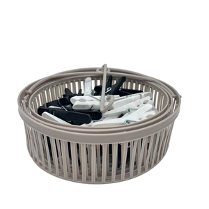 Ensemble de pinces <span class=keywords><strong>à</strong></span> <span class=keywords><strong>linge</strong></span> en plastique avec panier de rangement, couleur unie, résistant au vent, robustes, pour buanderie - Product Image 2