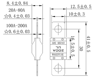 AN498 AMI Bolt Type <strong>Fuse</strong> Plate Low Breaking Capacity Midi <strong>Fuse</strong> Kit (20A/25A/30A/40A/50A/60A/80A/100A/125A/175A/200A) - Product Image 3