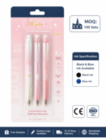 Stylo Gel Effaçable 0,5 mm Encre Bleue Rouge Noire Plastique & Caoutchouc Économique Pour Bureau & École Marque TW Directement de l'Usine de Yiwu
