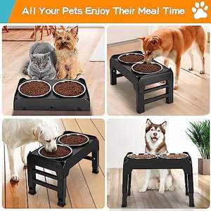 Paslanmaz çelik köpek maması kaseleri kalınlaşmış dayanıklı yedek çanaklar ile gıda ve su bulaşık makinesi için güvenli Metal çanak köpekler için - Product Image 6