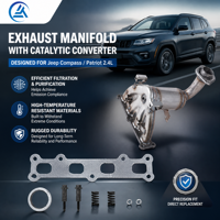 Collecteur d'échappement DPF 2007-2017 Convertisseur catalytique pour Jeep Compass / Patriot 2.4L