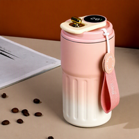 Mug à café portable en acier inoxydable de 450 ml avec affichage intelligent de la température, bouteille d'eau isolée sous vide pour les sports de plein air