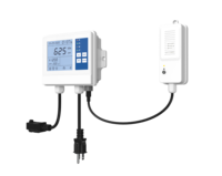 Double capteur de CO2 Moniteur et contrôleur 0-10000 ppm avec capteur de CO2 auto-calibrant, contrôleur de CO2 pour champignons de serre