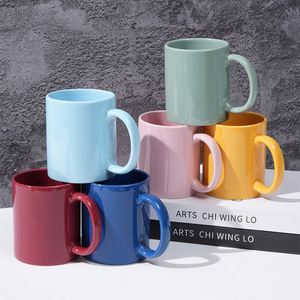 Tasses en céramique colorées, style minimaliste, graphismes imprimés personnalisés, logos publicitaires, cadeaux d'événements, tasses à café, origine Shandong - Product Image 1