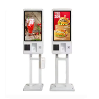 21.5 Inch Self Service Ordering Kiosk with Touch Screen Receipt Printer and QR Code Scanner for Efficient Restaurant Management
