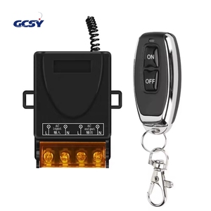 Interrupteur relais <span class=keywords><strong>sans</strong></span> <span class=keywords><strong>fil</strong></span> à télécommande 433 MHz AC 220V 110V 30A 1CH avec récepteur et émetteur RF 433,92 MHz à 2 boutons - Product Image 1