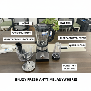 Licuadora Portátil <span class=keywords><strong>Profesional</strong></span> Multifuncional de Acero Inoxidable de 800W y 1.5L con Exprimidor, Triturador de <span class=keywords><strong>Hielo</strong></span> y <span class=keywords><strong>Picadora</strong></span> de Carne - Product Image 2