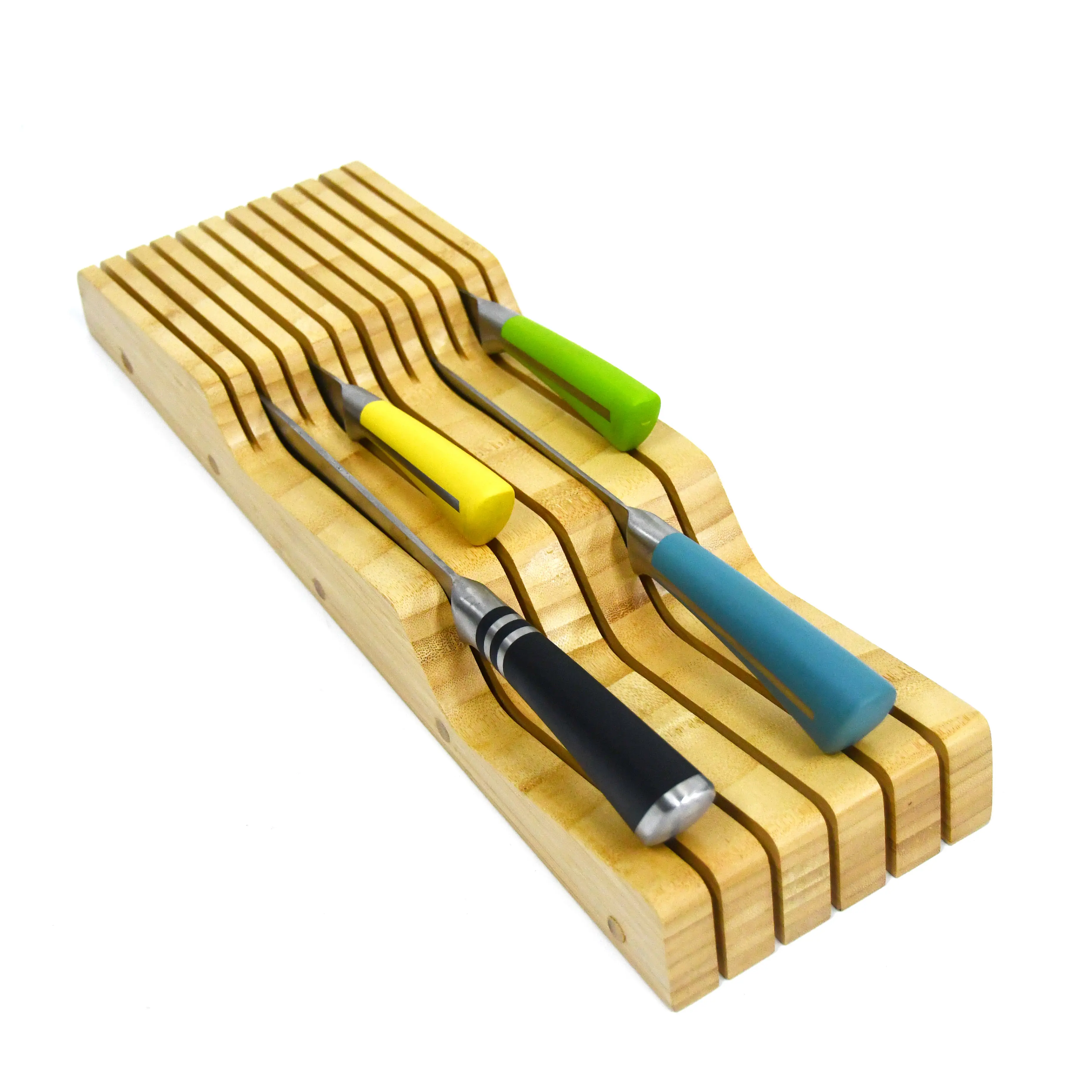 Youlike стационарный высококачественный бамбуковый деревянный держатель для ножей блочный держатель для кухонного стола органайзер для ящика