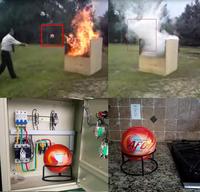 Stock UE 1,3 kg Boule extinctrice CE automatique à poudre sèche ABC pour la maison, le bureau, l'entrepôt et les coffrets électriques