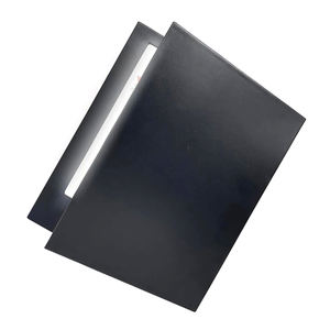 Porte-menu en cuir PU noir de haute qualité, double page, éclairé, taille personnalisée, menu lumineux LED - Product Image 4