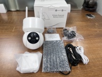 2K Outdoor Wireless Wi-Fi Camera with Solar Panel 360 Degree PTZ Battery-Powered WiFi Camera 3MP pixel Camera IP Network Camera