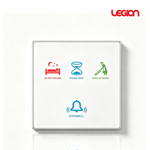 Panel de Control Inteligente para Timbre de Hotel con Sensor Táctil LED de Colores Personalizables, Interruptor DND y Opciones de Limpieza de Habitaciones y Lavandería (Por Favor, Espere) - Product Image 4