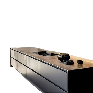 Mobile da Cucina Moderno Minimalista Personalizzato Direttamente dalla Fabbrica Nordamericana per Casa/Appartamento con Pannello in Melamina Lavello e Paraschizzi - Product Image 1