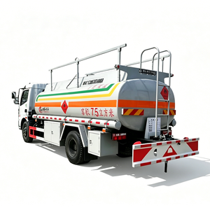 Camion-citerne à huile en acier inoxydable 4*2 8*4 à vendre, prêt à être expédié, véhicule de transport de carburant, camions automatiques - Product Image 1