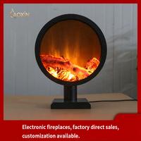 Design moderne, petite cheminée électronique de bureau, vente en gros de flammes de charbon de bois simulées, télécommande murale de fond de salon