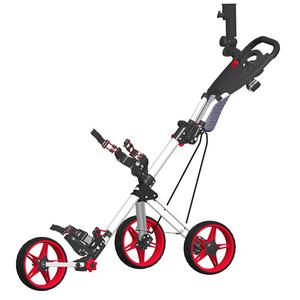 Chariot de golf pliable universel léger à quatre roues chariot de parcours extérieur avec roue de voiture pour sac de golf voiture - Product Image 2