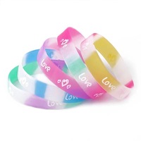 Dropshipping Products 2025 Color Mixing Rubber Cross Marble Bracelet Mix Color Silicone Wristband Fathers Day Gifts