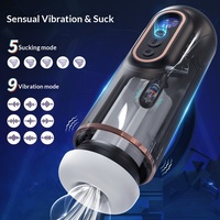 Godet de masturbation télescopique pour homme, avec fonctions de succion, de chauffage, d'affichage entièrement automatique, étanche et écologique, modèle Aircraft Cup
