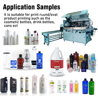Máquina de serigrafía automática de envases cosméticos de 1 color para botellas de champú de forma plana de plástico