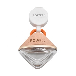 Bottiglia di vetro appesa auto vuota bottiglia di profumo 8ml 10ml con tappo in legno - Product Image 1