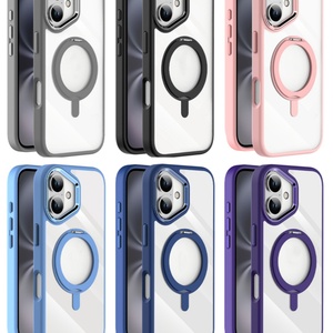 Funda Magnética Transparente para Teléfono, Funda Personalizada de Alta Transparencia, Cubierta Acrílica Transparente para iPhone 16 - Product Image 1