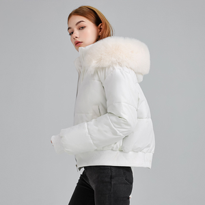 Fille chaude fourrure hiver <span class=keywords><strong>veste</strong></span> courte femmes grande taille hiver à capuche manteau femmes Style chaud <span class=keywords><strong>veste</strong></span> femmes manteau dames - Product Image 3