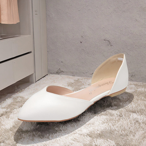 Zapatos Planos de Mujer Cómodos de Piel Sintética, Transpirables y Antideslizantes, Zapatos de Vestir Blancos al por Mayor para la Temporada de Primavera/Verano - Product Image 2