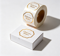 Étiquettes autocollantes en vinyle imperméable personnalisées avec logo imprimé pour emballages de bouteilles de vin, bouteilles en verre, étiquettes alimentaires