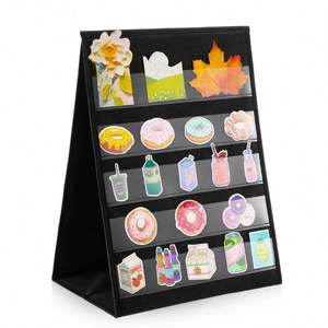 <b>Foldable</b> Tabletop Pocket Chart Non Woven Fabric Cardboards <b>Office</b> School Supplies Double Sided Large Self-Standing - Product Image 2