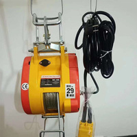 Nouvelle treuil électrique métallique à câble, mini-treuil léger monophasé 110V 50kg, protection IP55, télécommande, moteur 1.8KW