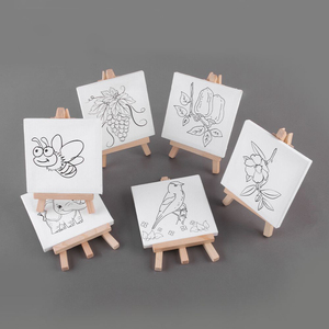 Giá vẽ mini cho bé, để bàn, di động, tự làm tranh vẽ, tô màu, vẽ tranh dầu, khung tranh thủ công, giá vẽ mini cho trẻ em - Product Image 2