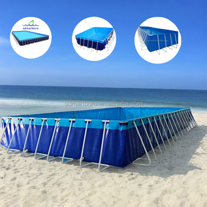 Grande <span class=keywords><strong>piscine</strong></span> hors sol portable en PVC <span class=keywords><strong>piscine</strong></span> rectangulaire à cadre métallique à vendre - Product Image 3