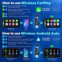 Nouveauté : Adaptateur sans fil CarPlay Android Auto rapide et stable 2 en 1, dongle CarPlay pour voitures, OEM ODM, approvisionnement en gros