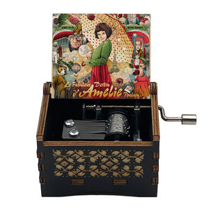 <span class=keywords><strong>Caja</strong></span> <span class=keywords><strong>de</strong></span> música con manivela <span class=keywords><strong>de</strong></span> madera <span class=keywords><strong>Amelie</strong></span>, 18 notas, famosa película francesa, melodía, recuerdo especial, amigos, cumpleaños, regalos <span class=keywords><strong>de</strong></span> Navidad - Product Image 1