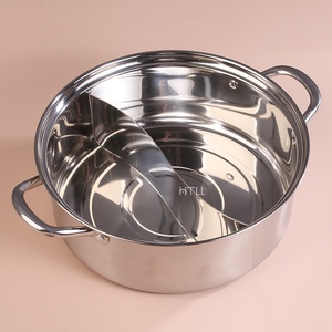 Grande marmite à soupe en acier inoxydable 304 avec couvercle en verre. Casserole en acier inoxydable adaptée aux cuisinières à gaz ou à <span class=keywords><strong>induction</strong></span>. - Product Image 1