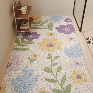 Tapis de salle de bain moderne en PVC à motif de dessin animé, antidérapant, imperméable, découpable, pour une couverture complète du sol de la douche à la maison - Product Image 2